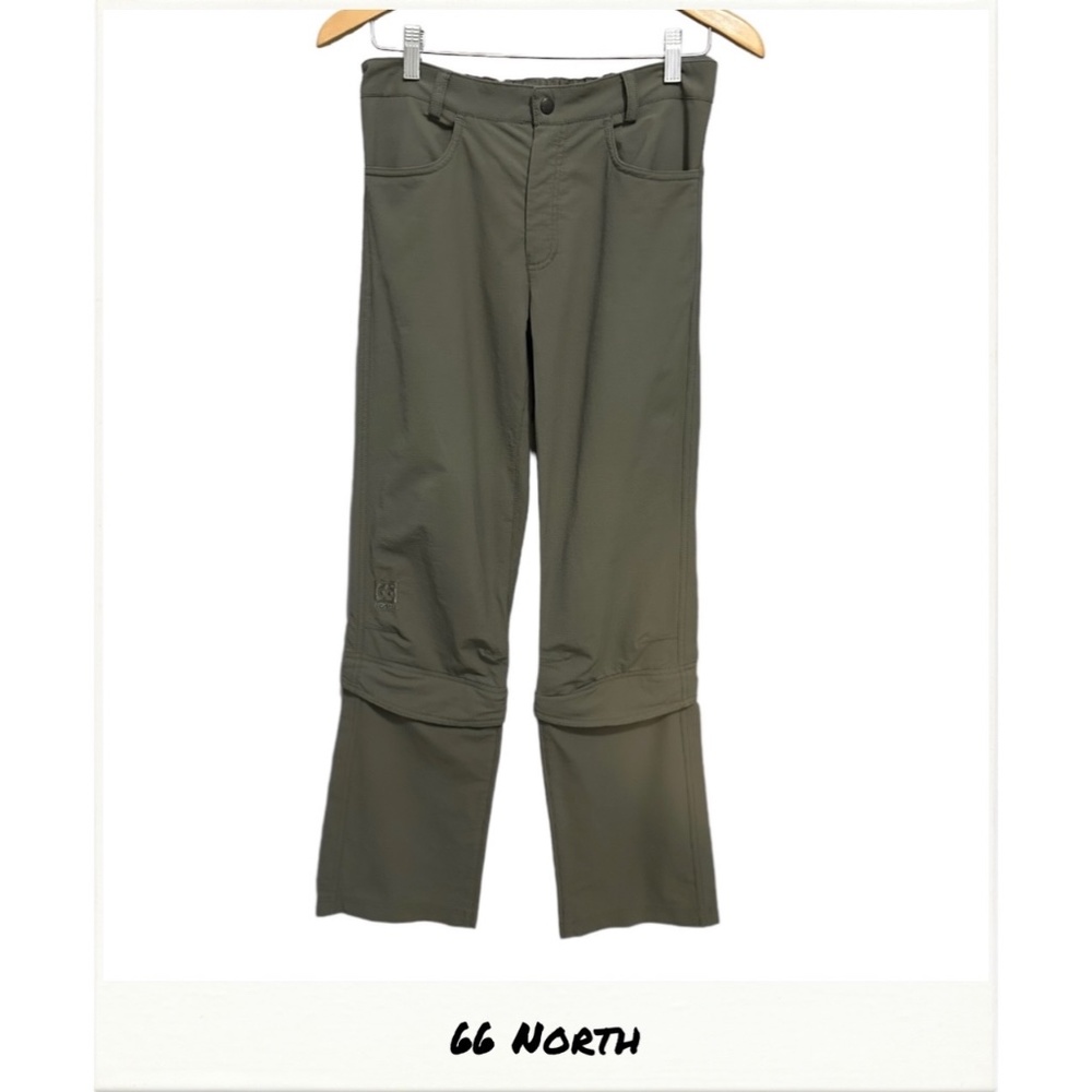 66 North Iceland Jadar Green Detachable Leg Hiking Trekking Pants Size M